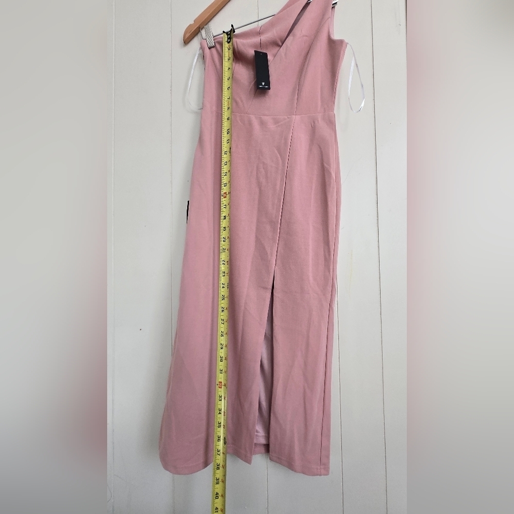 NWT Lulu's Pink One-Shoulder Midi Dress-Size S - Picture 7 of 9